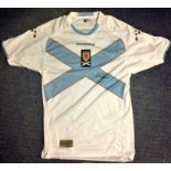 Scotland Paris replica shirt signed by Mcfadden in black all in the blue area. Supplied from stock