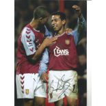 Nolberto Solano Aston Villa Signed 12 x 8 inch football photo. Supplied from stock of www.