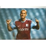 Gabriel Agbonlahor Aston Villa Signed 12 x 8 inch football photo. Supplied from stock of www.