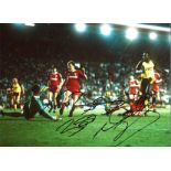 Michael Thomas Arsenal Signed 16 x 12 inch football photo. Supplied from stock of www.