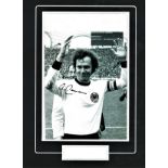 Franz Beckenbauer Germany Signed 16 x 12 inch overall mounted football photo. Supplied from stock of