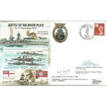 Battle of the River Plate official double signed Royal Air Force cover JS/50/30/3. Signed by Admiral