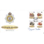 Margaret Thatcher signed Falkland Islands Fire Service FDC. 26/2/98 Stanley FDI postmark. Good. .