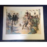 Historical GUNFIGHT AT THE OK CORAL 24x29 print by the artist Terence Cuneo. Good Condition. All