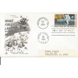 Space FDC Mans First Landing on the Moon Apollo 11 Astronauts Armstrong, Collins, Aldrin double PM