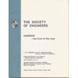 The Society of Engineers Harrier the First of the New Softback book by J.W Fozard D.C.Ae, Bsc