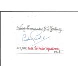 Wg Cdr P Gooding AFC IX Tornado Sqn signed 4 x 2 white card with name and details neatly written