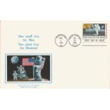 Space FDC First Man on the Moon One Small Step for Man One Giant Leap for Mankind Double PM