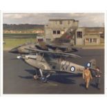 Hawker Hart and Tornado 8x10 colour photo pictured on the ground alongside each other. Good