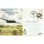 William Reid VC signed RAF B21 Wellington cover. Commemorates the 31st Anniversary of the last