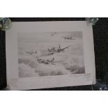Most Memorable Day WW2 24 x 18 black and white print by Robert Taylor signed by Taylor and 10 Battle