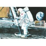 Space Photo Commemorative Card Apollo 11 First Man on the Moon Neil A Armstrong July 20th 1969 21h