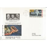 Space FDC German commemorative cover Apollo 12 Wasserung Im Pazifik 24.Nov 1969 13h 58 PM Cape