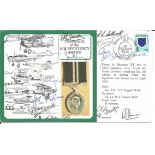 WW2 Award of Air Efficiency Award cover signed by 15 WW2 AEA medal winners includes Don Kingaby,