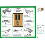 WW2 multisigned cover. Award of the Air Efficiency Award signed by Denis Crowley-Milling, HG