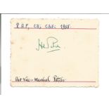 AVM Patch signed 6 x 4 white card with name and details neatly written to top and bottom, with