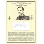 Wing Commander Roderick Illingworth Alpine "Rod" Smith DFC* signed small signature piece. Attached