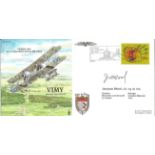 Vimy Planes & Places official signed cover RAF P&P24. Signed by Jacques Morel, CD, Ing, M. Urb.