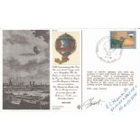 Battle of Britain ace E A Shipman 41 Sqn signed flown cover AC8, Balloon anniversary. Good