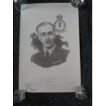 Bill Reid VC 24 x 16 inch portrait print numbered 729/1000 by J G Keck. Signed by The Artist and