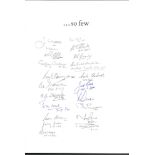 Twenty Battle of Britain pilots signed to title page of hardback book So Few. Includes Millard,