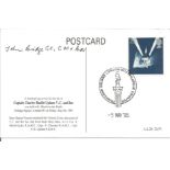 Brooklet VC. Card No. 30 Captain Charles Hazlitt Upham VC. signed on the reverse by John Bridge G.