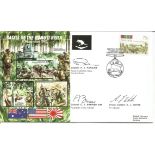 Battle of Kumusi River official triple signed Royal Air Force cover JS/50/42/13. Signed by Captain P