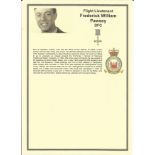 Flight Lieutenant Frederick William Pawsey DFC Spitfire Pilot signed Battle of Britain commemorative