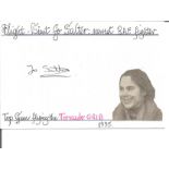 Flt Lt Jo Salter Top Gun Tornado GR1B pilot signed 6 x 4 white card with name and details neatly