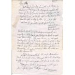 Tirpitz raider Nick Knilans handwritten letter to WW2 book author Alan Cooper. Good Condition. All