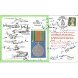 WW2 Award The Defence Medal cover signed by 13 WW2 DM medal winners. Includes Odette Hallows,