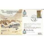 F M F West VC signed RAF B9 D.H.9a cover. Commemorates the 60th Anniversary of the First Military