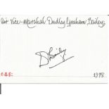 AVM Dudley Graham Bailey signed 6 x 4 white card with name and details neatly written to top and