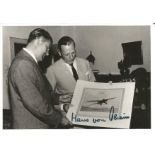 World War Two Hans Von Ohain 6x4 approx signed b w photo. Hans Joachim Pabst von Ohain (14