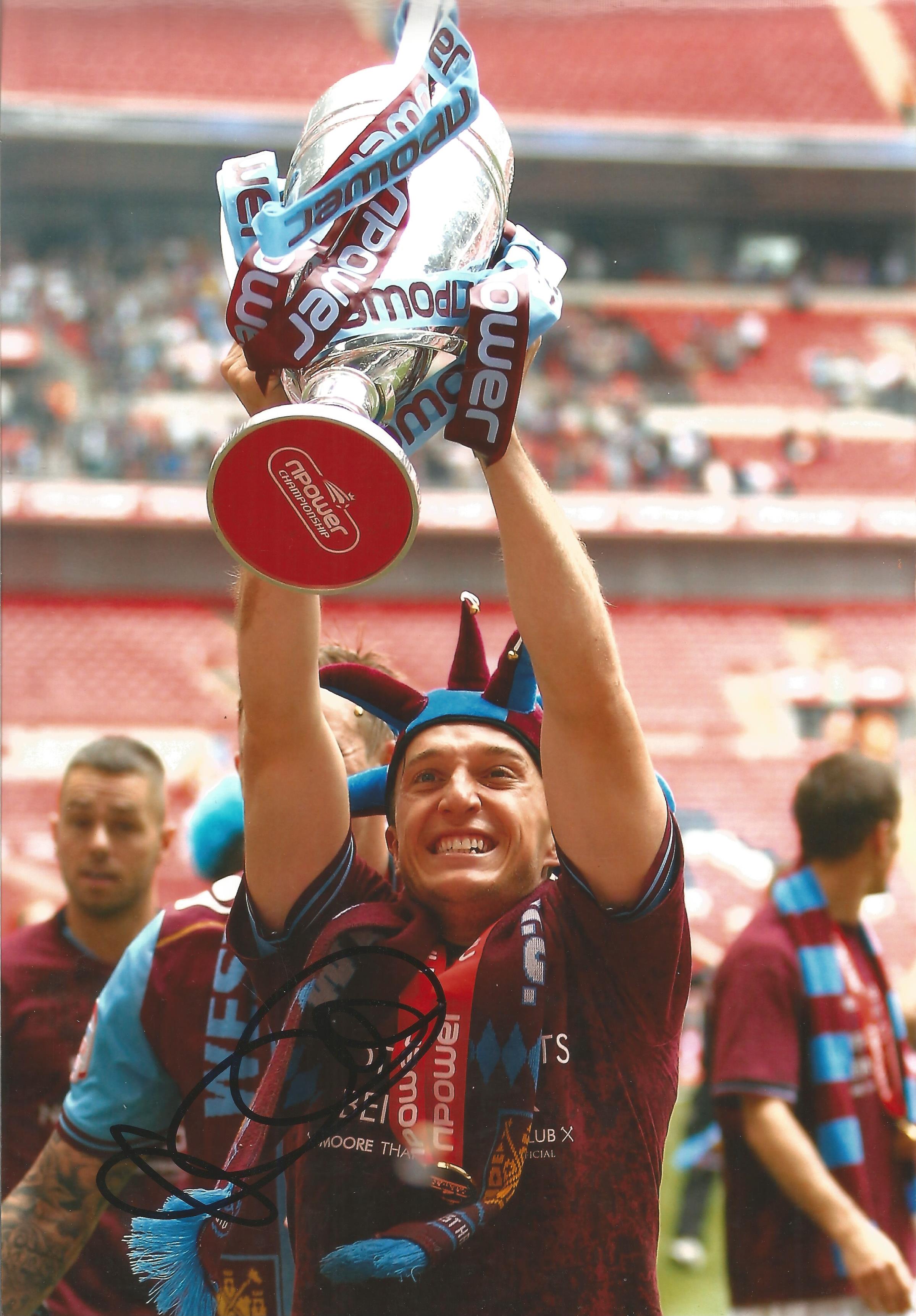 Mark Noble West Ham Signed 12 x 8 inch football photo. Good Condition. All autographs are genuine