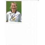 Connie Pohlers signed 6x4 colour photo. German double Olympic bronze medallist in women's football