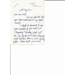 Wing Commander H Meyrick Glover Medalla Militaire signed hand written ALS dated 22nd May 1974. In