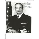 Admiral Charles K Duncan signed 10 x 8 b/w in full uniform with hand signed letter. Charles Kenney