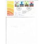 Tony Benn signed Energy FDC. 25/1/78 Edinburgh FDI postmark. Good Condition. All autographs are