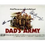 Dads Army. Actors Frank Williams (The Vicar) and Ian Lavender as Private Pike signed 8x10 photo from