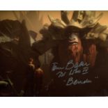 Star Wars. 8x10 inch Star Wars Rebels photo signed by actor Tom Baker as 'Bendu'. Good Condition.