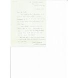 Squadron Leader John H McCampbell signed hand written ALS dated 1st October 1972, in response to