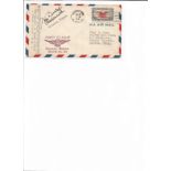 12 June 1941 first flight cover Houston-Memphis Route no 53. Good Condition. All autographs are
