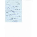 Group Captain Robert John Fergusson Barton CBE signed hand written ALS dated 13.5.71. This letter is