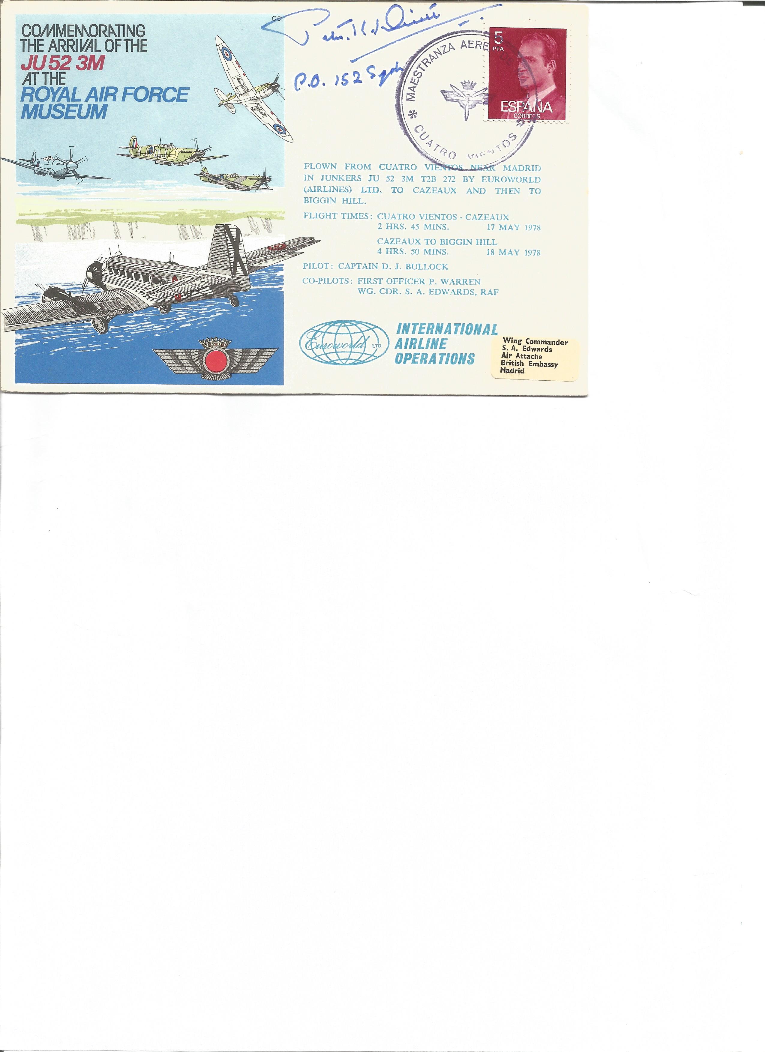 SL Peter Devitt 152 Sqdn signed RAF Museum cover. Good Condition. All autographs are genuine hand