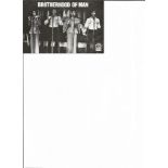 Brotherhood of Man signed 6x4 black and white photo. Good Condition. All autographs are genuine hand