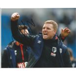 Eddie Howe Signed Bournemouth 8x10 Photo. Good Condition. All autographs are genuine hand signed and