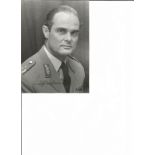 German General Dr Eberhard Wageman signed 6 x 4 photo in uniform with letter and hand written