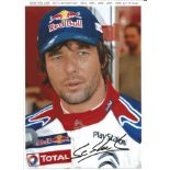 Sebastian Loeb 12 x 8 World Rally Champion Motor Racing portrait photo. Good Condition. All