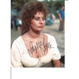 Sophia Loren signed 10x8 colour photo. Good Condition. All autographs are genuine hand signed and